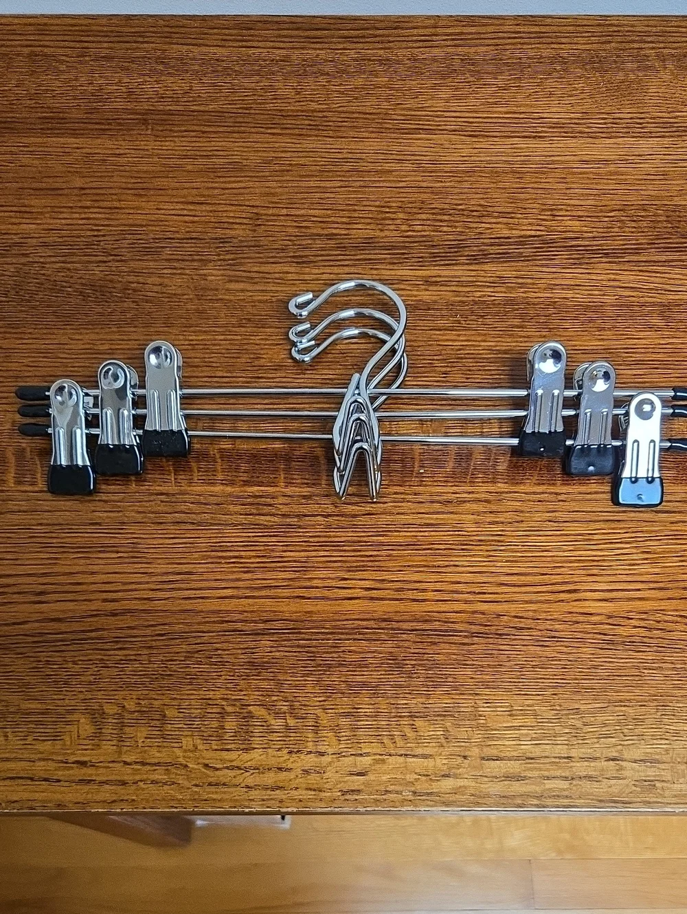 Metal Skirt/Pant Hangers with Clips - Set of 3